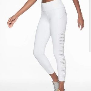 white athlete leggings